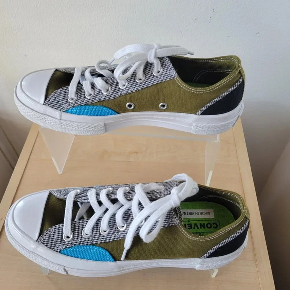 Converse Dark Moss Green/Blue Gray Low Top Unisex Sneaker [ Sizes: W 8 / M 6 ] - Picture 10 of 13